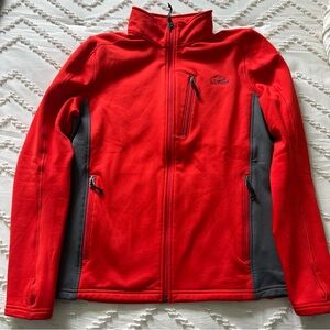 L.L. Bean Red and Gray Performance Fleece Jacket